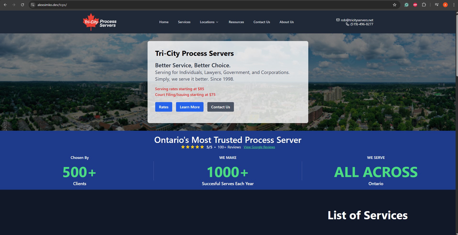 Business Website Redesign (after)
