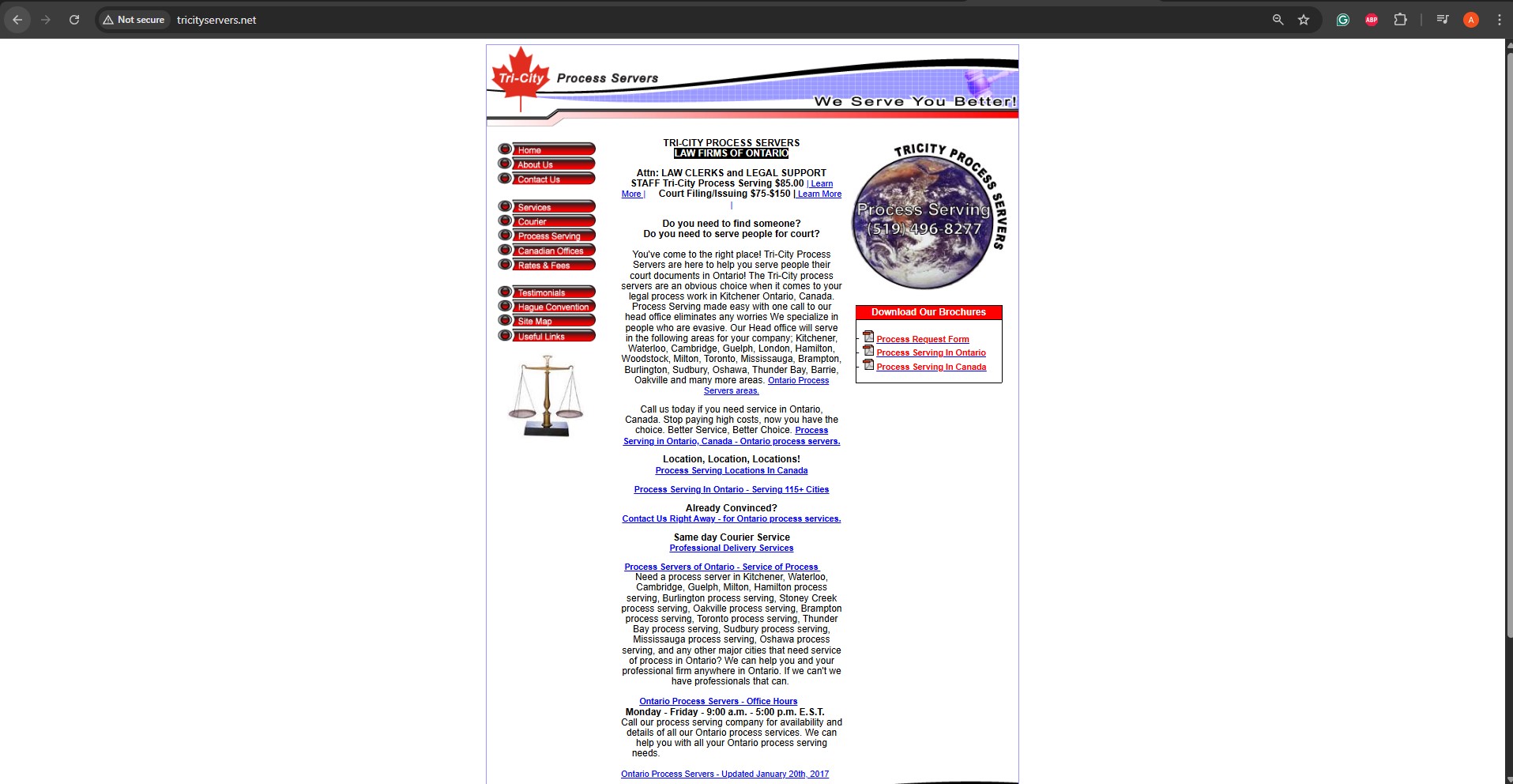 Business Website Redesign (before)