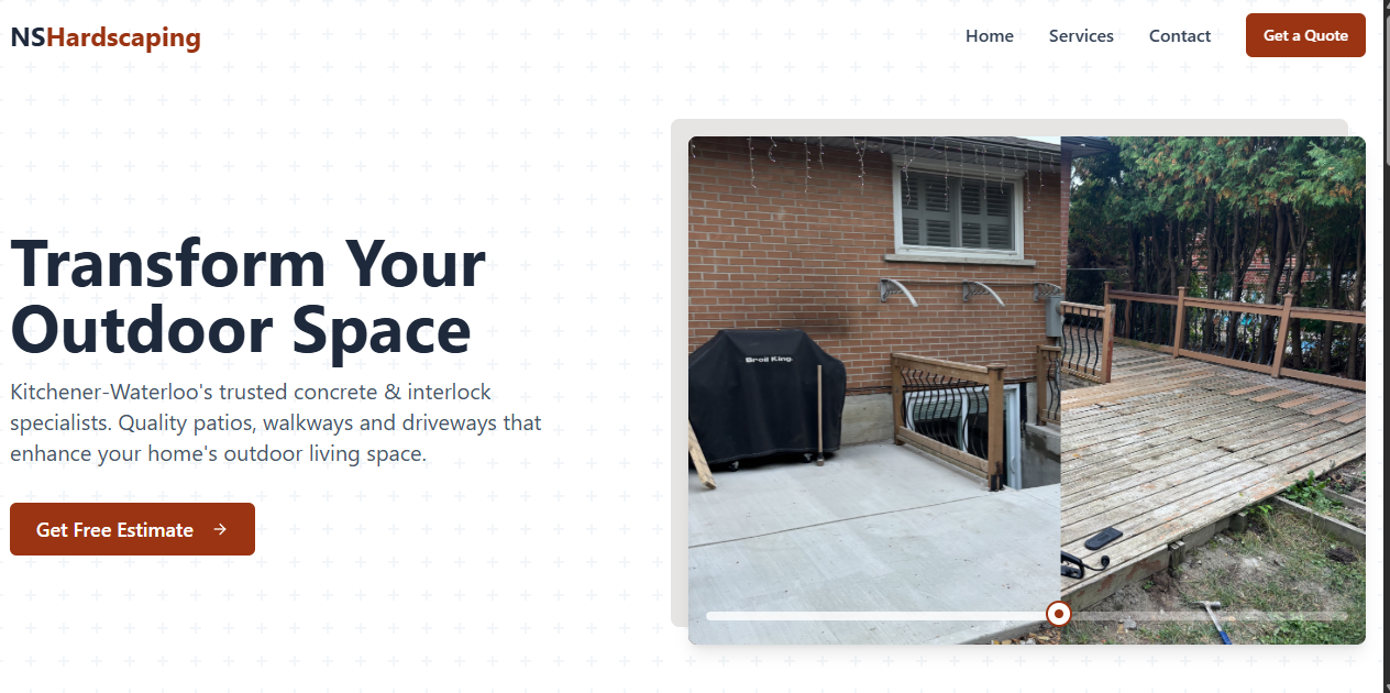 NS Concrete Co. Website screenshot 1